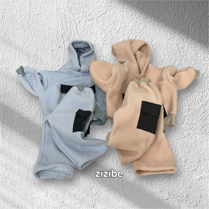 Zizibe - Korean Baby Fashion - #smilingbaby - Hood Top Bottom Set - 4