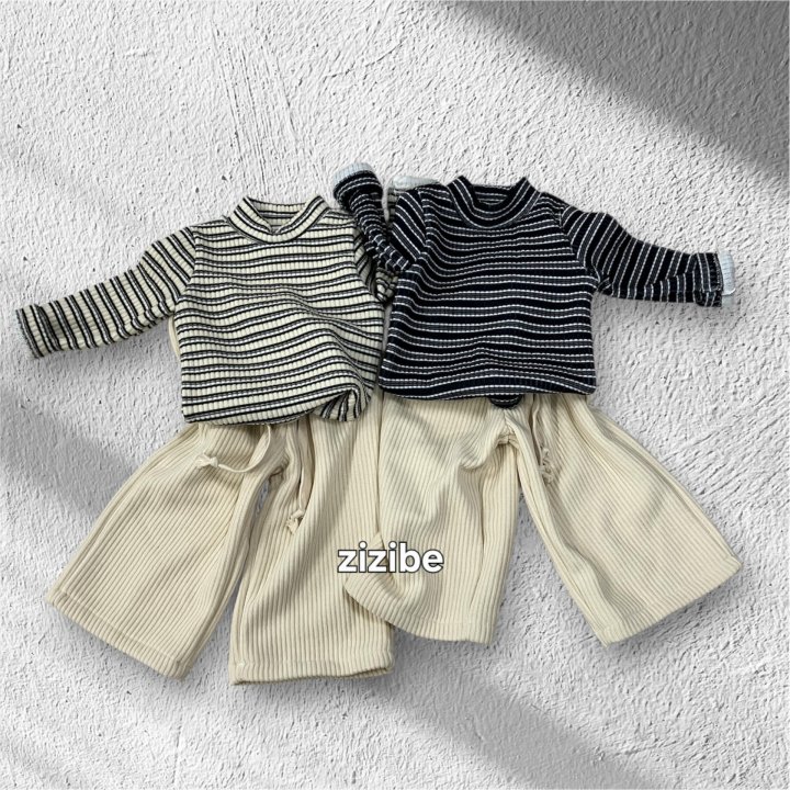 Zizibe - Korean Baby Fashion - #babyoutfit - Stripe Tee - 4