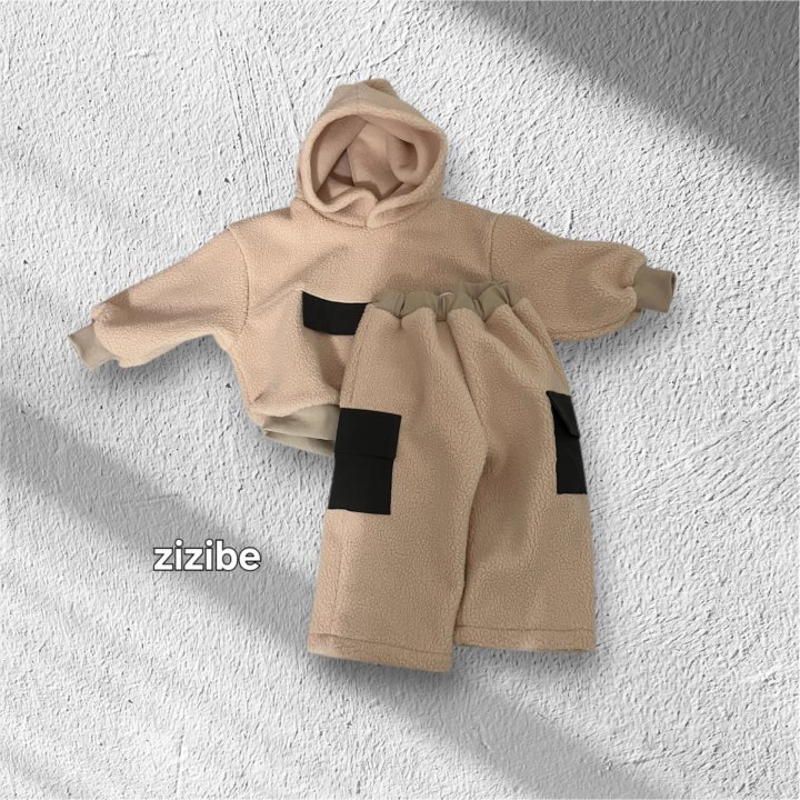Zizibe - Korean Baby Fashion - #onlinebabyshop - Hood Top Bottom Set - 2