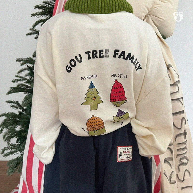 go;u - Korean Children Fashion - #Kfashion4kids - Tree Family Tee - 6