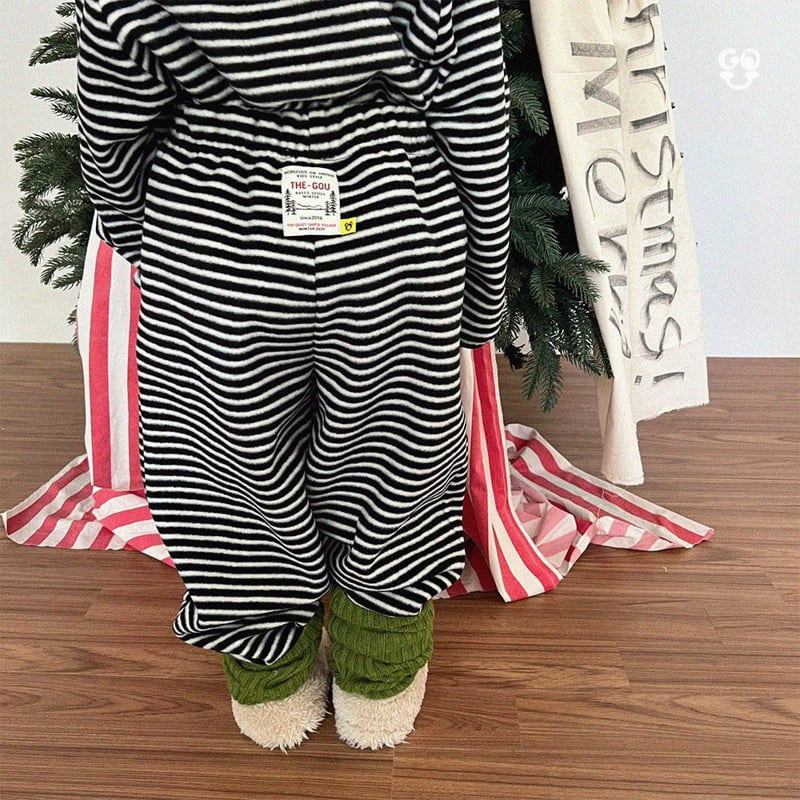 go;u - Korean Children Fashion - #childrensboutique - Stripe Set (Junior) - 4