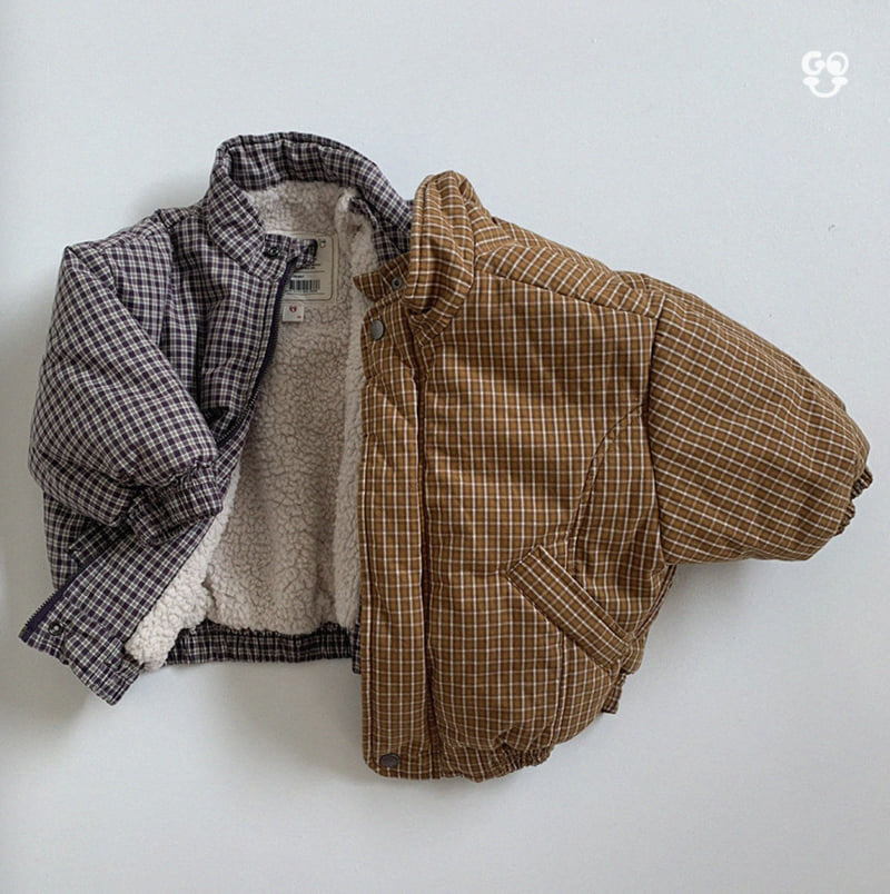 go;u - Korean Children Fashion - #discoveringself - Check Check Jacket (Kids)