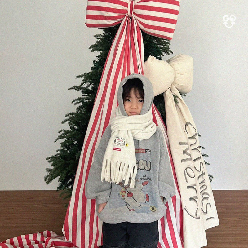 go;u - Korean Children Fashion - #fashionkids - Snowman Hoodie - 7