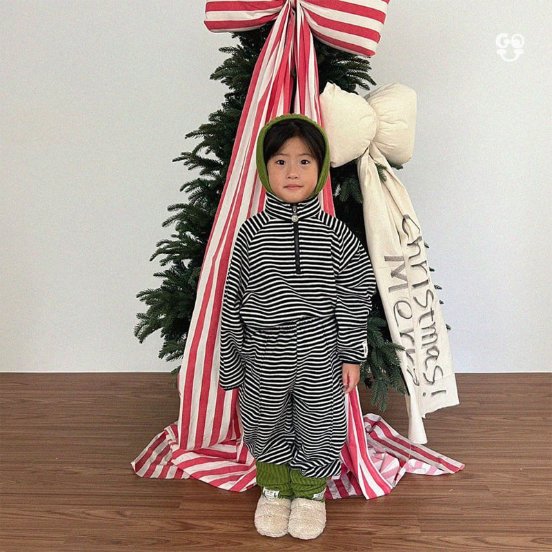 go;u - Korean Children Fashion - #fashionkids - Stripe Set (Junior) - 6