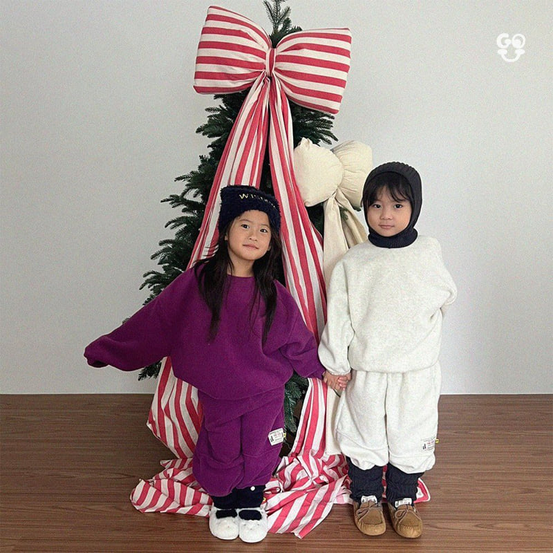 go;u - Korean Children Fashion - #kidsshorts - Polpol Set (Oatmeal-Kids) - 11