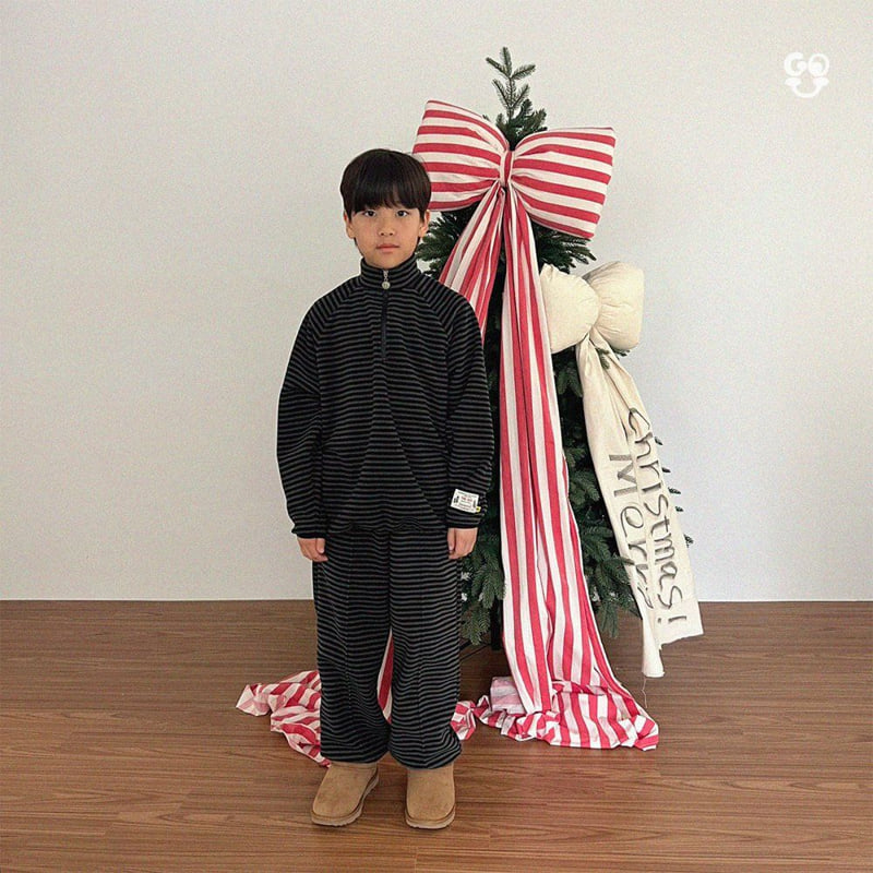 go;u - Korean Children Fashion - #magicofchildhood - Stripe Set (Junior) - 12