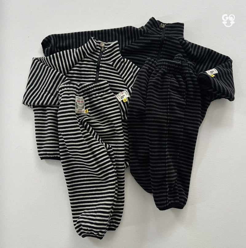 go;u - Korean Children Fashion - #stylishchildhood - Stripe Set (Junior)