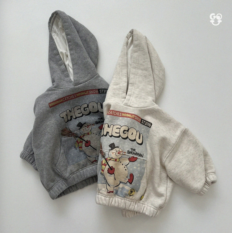 go;u - Korean Children Fashion - #toddlerclothing - Snowman Hoodie