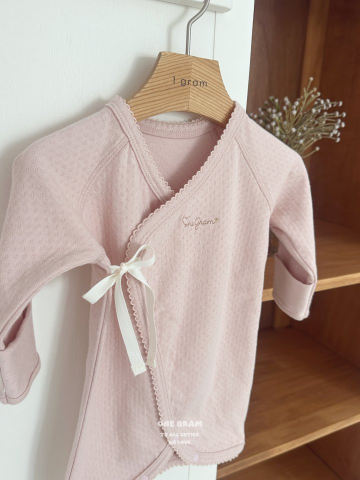 1 Gram - Korean Baby Fashion - #babyboutique - Lauren Pincord Newborn Suit - 4