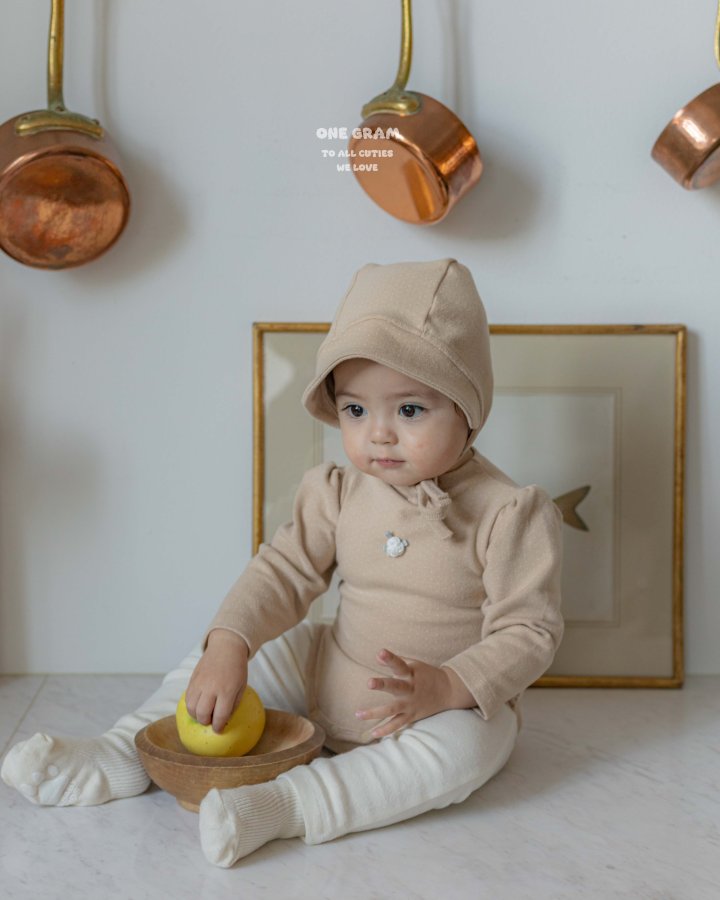 1 Gram - Korean Baby Fashion - #babyboutiqueclothing - Flo Suit (Dot) - 3