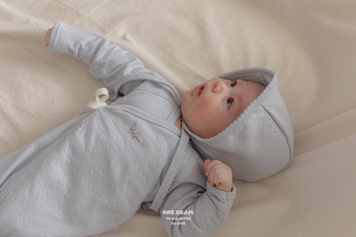 1 Gram - Korean Baby Fashion - #babygirlfashion - Lauren Pincord Bonnet - 8