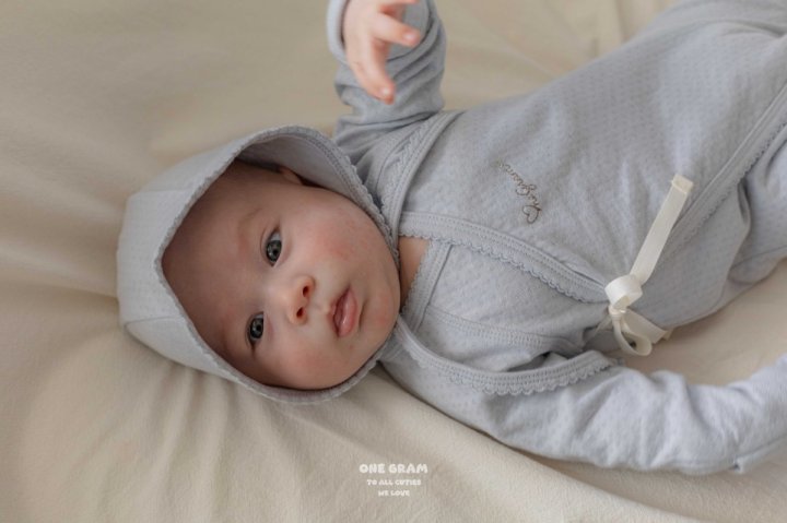 1 Gram - Korean Baby Fashion - #babyoninstagram - Lauren Pincord Bonnet - 10