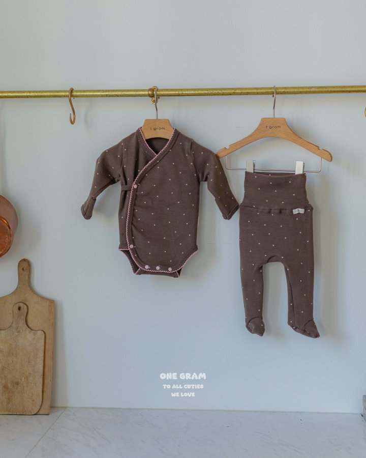 1 Gram - Korean Baby Fashion - #babyootd - Lia Newborn Leggings Set - 2
