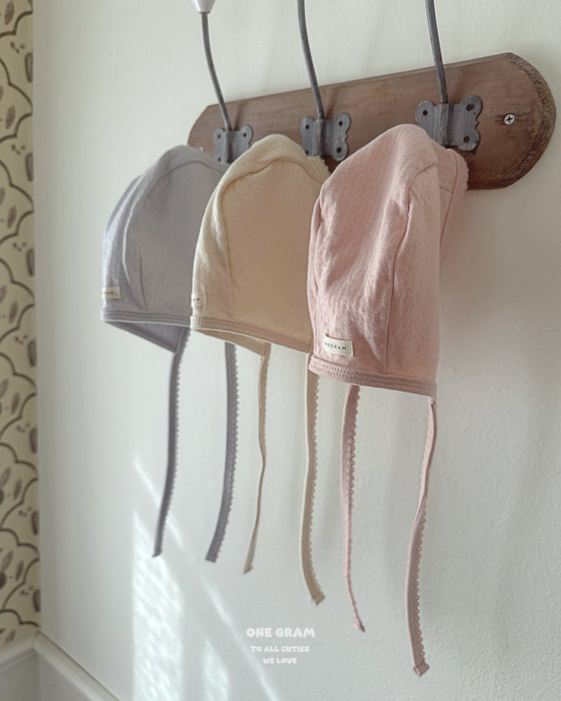 1 Gram - Korean Baby Fashion - #babyoutfit - Lauren Pincord Bonnet - 12
