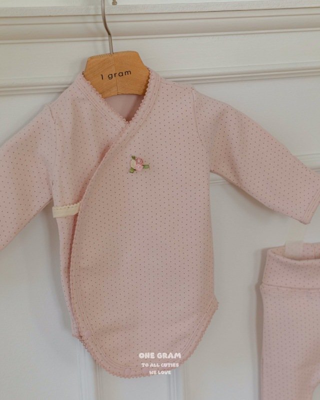 1 Gram - Korean Baby Fashion - #babyoutfit - Flo Newborn Leggings Set - 11