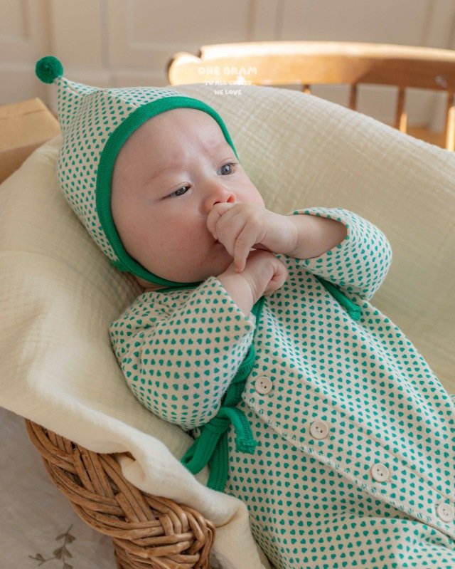 1 Gram - Korean Baby Fashion - #babyoutfit - Vivia Newborn Suit (All) - 2