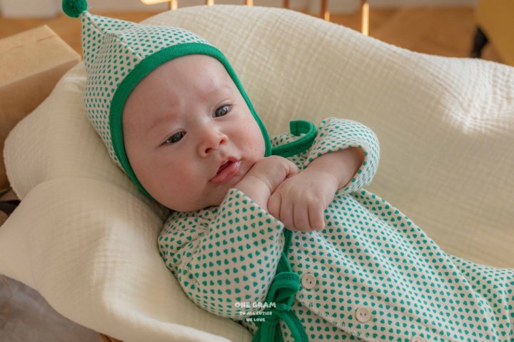 1 Gram - Korean Baby Fashion - #babyoutfit - Vivia Newborn Suit (All) - 3