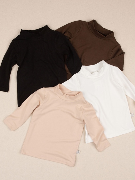 Mauve Baby Mock Neck Tee
