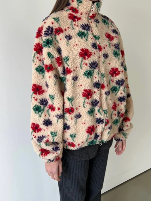 Small Floral Fleece Jacket Small Floral Fleece Jacket