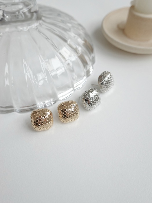 Fine Mirrorball Square Earrings Fine Mirrorball Square Earrings