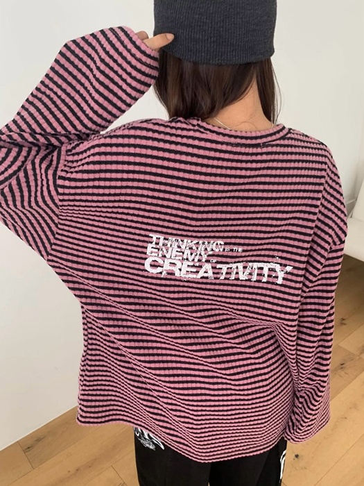 Striped Peach Tee Striped Peach Tee