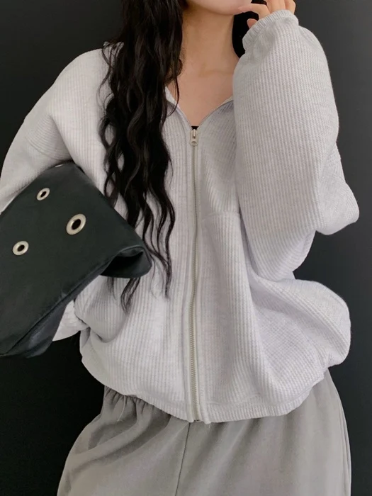 Sand Waffle Hoodie Zip-Up Sand Waffle Hoodie Zip-Up