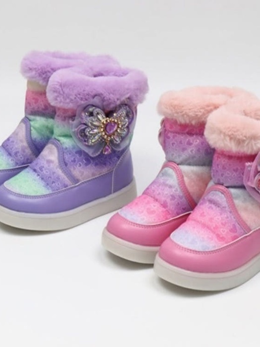 Happy Girl Rainbow Waterdrop LED Boots