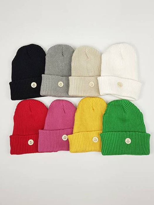 Smile Button Beanie Smile Button Beanie