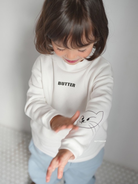 Butter Cat Mock Neck Tee Butter Cat Mock Neck Tee