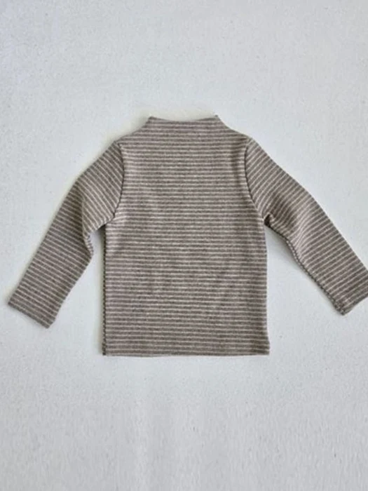 Bebe Mockneck Tee (Stripe Dot) Bebe Mockneck Tee (Stripe Dot)