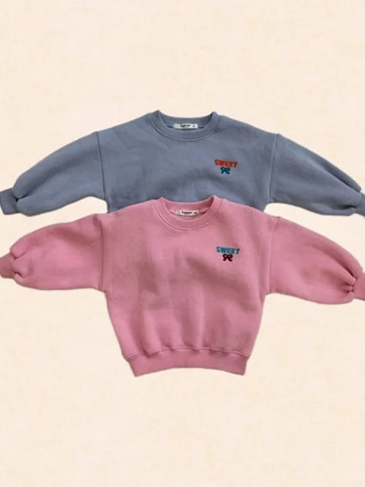 Double Fleece SWEET Embroidery Sweatshirt Double Fleece SWEET Embroidery Sweatshirt