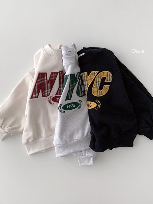 NYC Check Fleece Sweatshirt NYC Check Fleece Sweatshirt