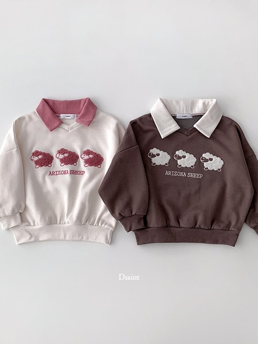 Collar Sheep Boucle Fleece Sweatshirt Collar Sheep Boucle Fleece Sweatshirt