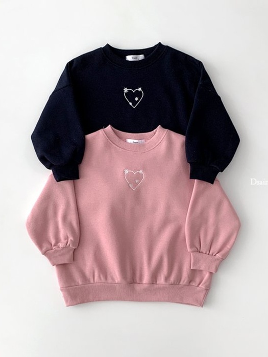 Star Heart Long Fleece Sweatshirt Star Heart Long Fleece Sweatshirt