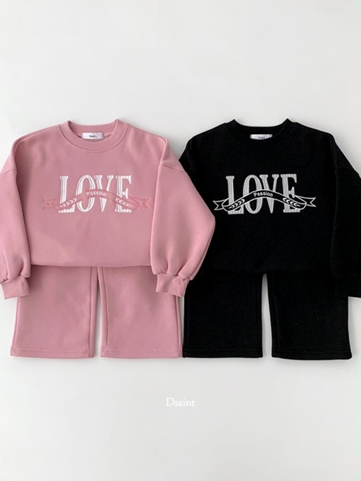 Love Wide Fleece Set Love Wide Fleece Set