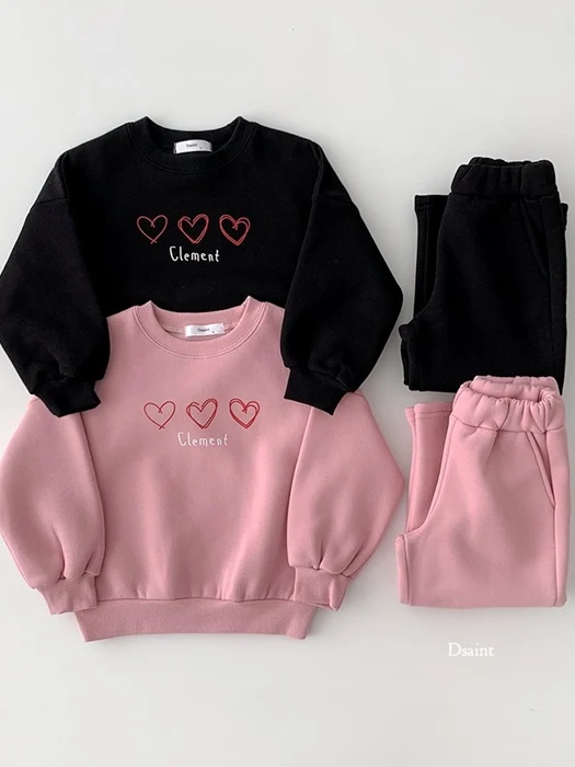 3 Heart Wide Fleece Set 3 Heart Wide Fleece Set