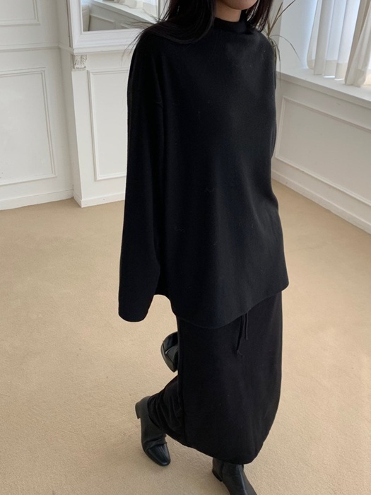 Brushed Two Way Half Neck Top Brushed Two Way Half Neck Top