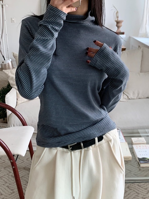 Stripe Warmer Turtleneck Stripe Warmer Turtleneck