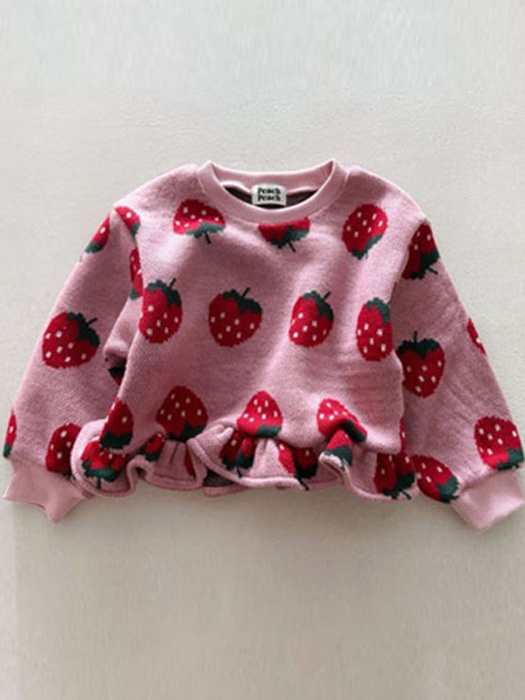 Strawberry Frill Jacquard Knit Strawberry Frill Jacquard Knit
