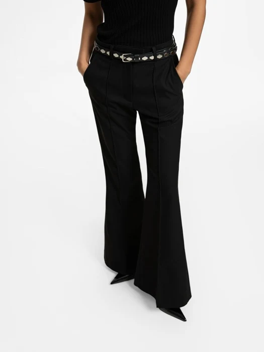 Front Crease Pintuck Flare Pants Front Crease Pintuck Flare Pants