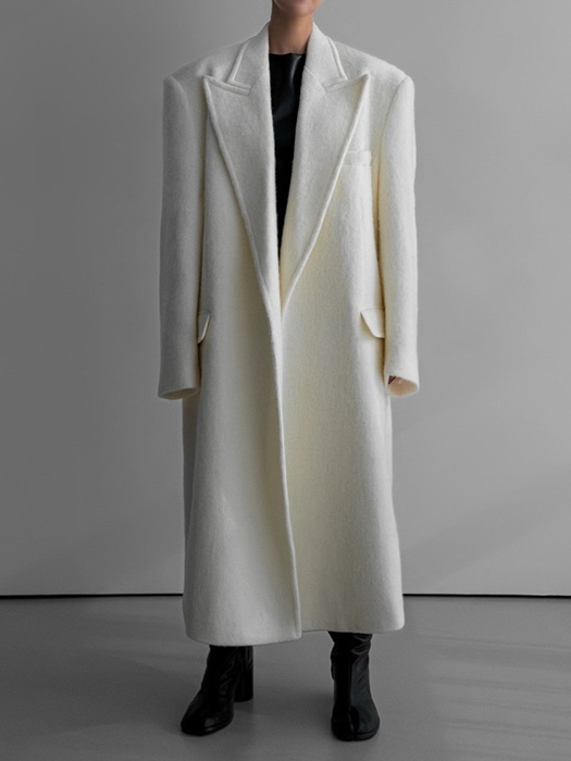 Peaked Lapel Mohair Maxi Oversized Coat Peaked Lapel Mohair Maxi Oversized Coat