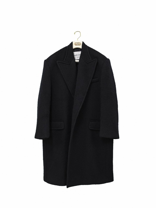 Peaked Lapel Mohair Maxi Oversized Coat Peaked Lapel Mohair Maxi Oversized Coat