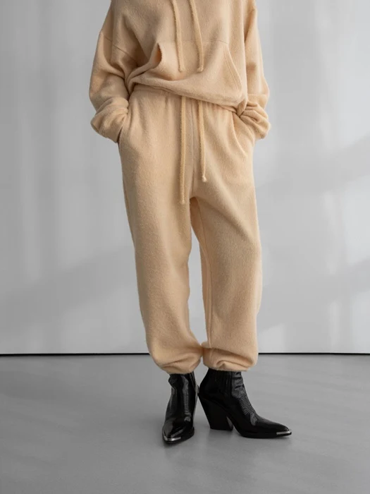 Hairy Texture Cozy Jogger Pants Hairy Texture Cozy Jogger Pants