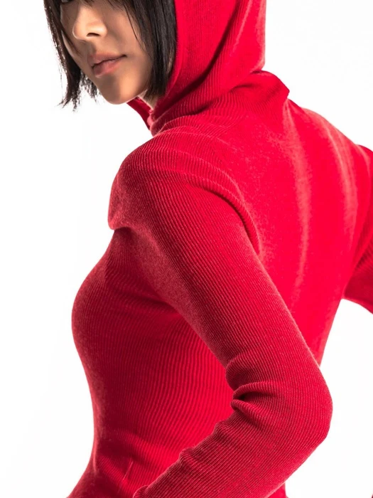 Whole Garment Hood Knit Top Whole Garment Hood Knit Top