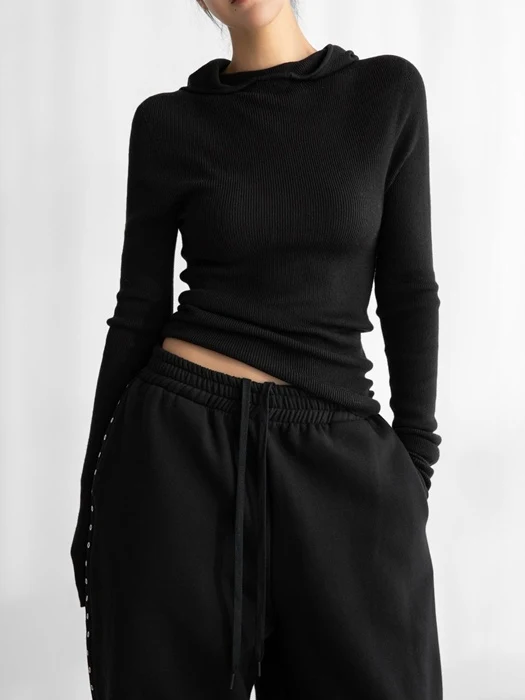 Whole Garment Hood Knit Top Whole Garment Hood Knit Top