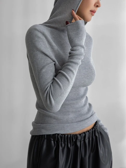 Whole Garment Hood Knit Top Whole Garment Hood Knit Top