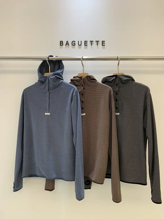 High Stripe Hood Tee