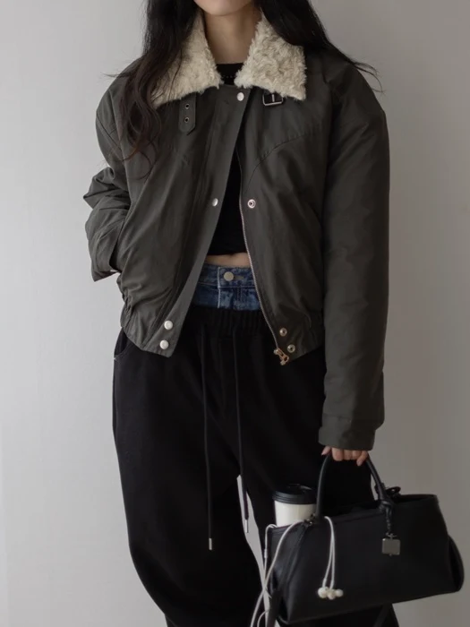Soft Collar Peach Bomber Jacket Soft Collar Peach Bomber Jacket