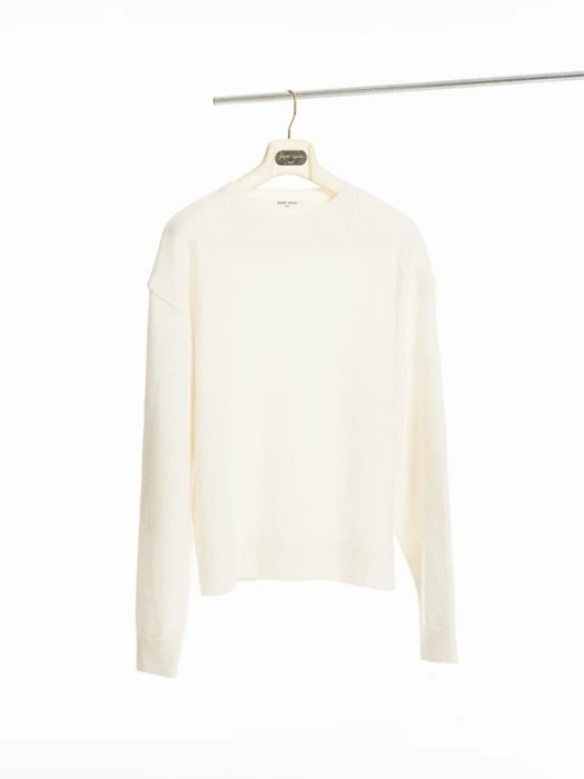 Double Knitting Shoulder Detail Round Neck Knit Double Knitting Shoulder Detail Round Neck Knit