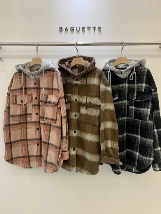 Hooded Check Shirt